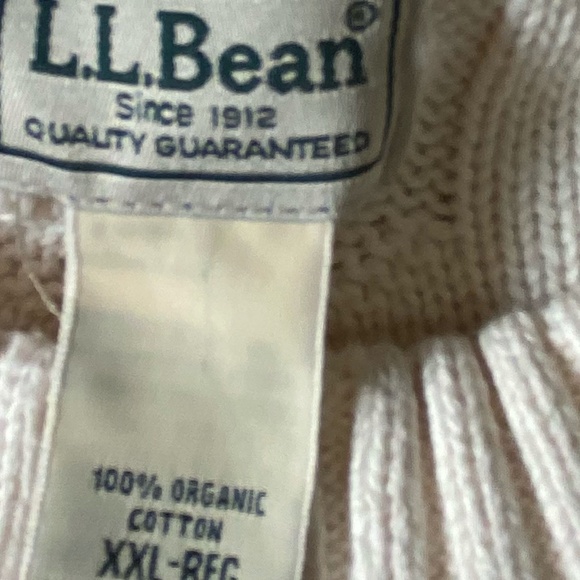 L.L.Bean Fisherman Cable Knit Organic Cotton Crew Neck Sweater-Sz XL/XXL - Picture 10 of 16